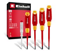 Original Einhell Set Cacciaviti Elettricisti 5 pz. (Isolati, Cercafase, Lame S2, Impugnature Ergonomiche, Impianti)
