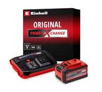 Original Einhell Starter Kit, batteria da 4-6 Ah e caricabatterie Boostcharger Power X-Change (ioni di litio, 18 V, tempo di ricarica di 60 minuti, compatibile con tutti gli apparecchi Power X-Change)
