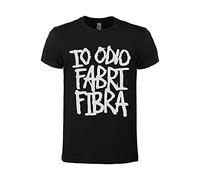 ORIGINAL FAKE Maglietta Nera con Stampa Io odio Fabri Fibra (M, Nero)