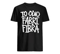 ORIGINAL FAKE T-Shirt Manica Corta Cult in Cotone Naturale con Stampa: io odio Fabri Fibra (XXL, Nero)