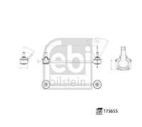 Staffe, barra di torsione sul telaio FEBI BILSTEIN 175655