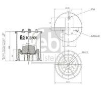 Febi Bilstein 102809 aria molla soffietto