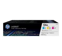 ORIGINAL HP Multipack ciano / magenta / giallo CF341A 126A 3 Toner 126A: c+m+y