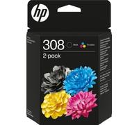 ORIGINAL HP Multipack nero / differenti colori 6L6S6UE 308 ~280 Seiten Confezion