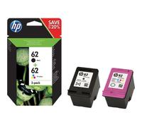 ORIGINAL HP Multipack nero / differenti colori N9J71AE 62 2x inchiostro HP 62: 1