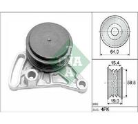 Original INA Rullo Tensionatore Cinghia A Fessura 531 0309 10 Per Audi Skoda VW