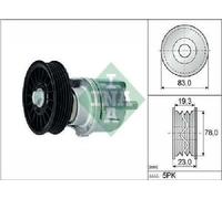 Original INA Tensionatore Cinghia A V 534 0185 10 Per Audi VW