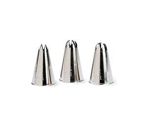 ORIGINAL KAISER 769035 Patisserie Profi-Assortimento di beccucci, 3 Pezzi in Acciaio Ideali per siringa Art. N. 769028