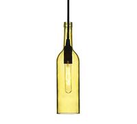 Original Lampada LED da soffitto a forma di bottiglia in vetro. giallo