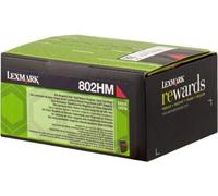 ORIGINAL Lexmark toner magenta 802HM 80C2HM0 ~3000 Seiten cartuccia di stampa ri