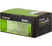 ORIGINAL Lexmark toner nero 802K 80C20K0 ~1000 Seiten cartuccia di stampa riutil