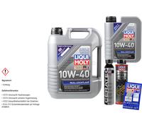 Original Liqui Moly Set 6L MoS2 Leichtlauf 10W-40 Cera Tec Olio-Scambio Di Fango