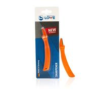 Original LÖWE Affilacoltelli - 0022 | Affilacoltelli per cesoie industriali con manico in poliammide per affilare la lama, Made in Germany, arancione