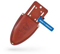 Original LÖWE Custodia in pelle premium - 9809 | Marsupio marrone per cesoie da giardino con clip per cintura o tasca dei pantaloni | Made in Germany | 100% vera pelle