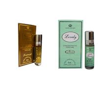 Original & Lovely - Olio profumato concentrato, confezione da 2, lunga durata, senza alcol, per uomini e donne, 6 ml per roll-on