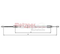 Original METZGER Cavo Del Freno Di Emergenza 10.6543 Per Renault