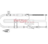 Original METZGER Cavo Del Freno Di Emergenza 17.2514 Per Hyundai