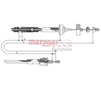 Original METZGER Cavo Di Attuazione Del Frizione 10.2962 Per Renault