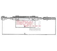 Original METZGER Cavo Di Freno A Mano 10.4152 Per BMW