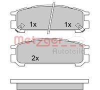 Original METZGER Kit Pasta Freni A Disco 1170429 Per Subaru