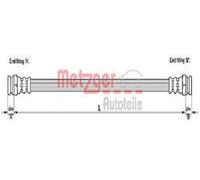 Original METZGER Tubo Del Freno 4110215 Per Hyundai