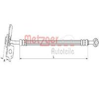 Original METZGER Tubo Del Freno 4111055 Per Hyundai