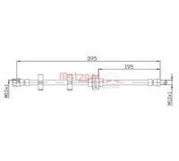 Original METZGER Tubo Del Freno 4118402 Per Alfa Romeo