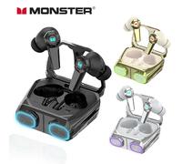 Original Monster XKT32 Wireless Bluetooth 5.4 auricolari TWS Gaming Earbuds LED RGB Flip Cover Design Hifi Headset Long standby