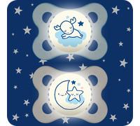 MAM Succhietto Original Night 2-6 Mesi in Silicone Colore Neutro, 2 Pezzi