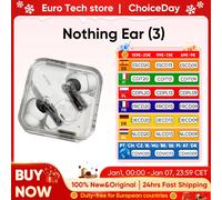 Original Nothing Ear (3) Auricolari Bluetooth wireless Cancellazione attiva del rumore LDAC Audio ad alta risoluzione Super Mic IP54 Auricolare portatile