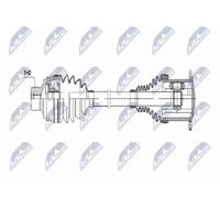 Mezzo albero di trasmissione anteriore per AUDI | 8K0407451LX, NPW-AU-009