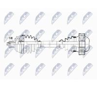 NTY Semiasse Posteriore Sinistra Destra per Audi A6 Allroad 3.0 Tdi Quattro 2.7