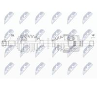 NTY Albero motore/Semiasse compatibile con CITROËN/PEUGEOT NPW-CT-131