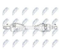 NTY Semiasse assale anteriore NPW-FT-085 Sx per cambio manuale a 6 marce