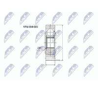 Original NTY Giunto Giunto Cardanico NPW-BM-005 Per BMW
