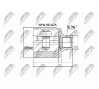 Original NTY Kit Giunti Albero Motore NPW-HD-028 Per Honda