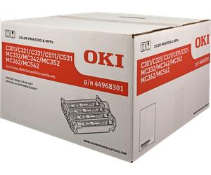 ORIGINAL OKI Tamburo nero / differenti colori 44968301 C301 kit