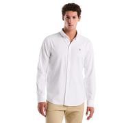 Original Penguin Men's Ecovero Oxford Stretch Shirt Long Sleeve Camicia Button-Down, Bianco Brillante, XL Uomo