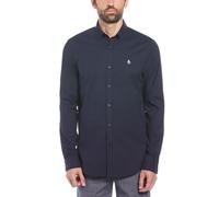Original Penguin Camicia EcoVero™ Oxford Stretch Uomo Manica Lunga 100% Cotone - Zaffiro Scuro, Zaffiro Scuro., XXL