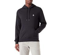 Original Penguin Felpa con Cappuccio da Uomo L/S Sticker Pete Pullover Felpa con Cappuccio, Nero, L