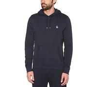 Original Penguin Felpa con Cappuccio da Uomo L/S Sticker Pete Pullover in Pile con Cappuccio, Zaffiro Scuro., M