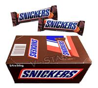 ORIGINAL SNICKERS CHOCOLATE BAR 24 x 50g FULL BOX FRESH STOCK - 22.12.2019