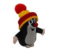 Original Soft Plush Toy Cuddly Stuffed Animal Cartoon The Little Mole Krtek Krtecek Collection, 15 cm with Bobble Hat, Handmade Plush Toy for Kids, Boys, Girls