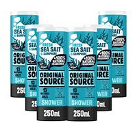 Original Source Gel doccia sale marino e finocchio marino, vegano, confezione da 6 (6 x 250 ml)
