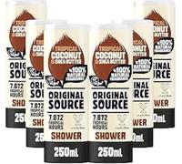 ORIGINAL SOURCE Source - Gel doccia di cocco e burro di karitè, 250 ml, 6 pezzi