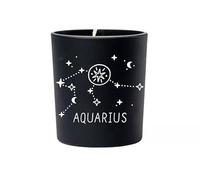 Original Soy Wax Nero Candela di Soia Segno zodiacale Aquario Fragranza Bambù Candele Profumate 100% vegan 40 Ore Cera di Soia Naturale Decorazioni Casa Aromaterapia 180 ml