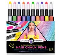 Original Stationery 10 Gessi Capelli Colorati - Gessetti per Capelli Colori Temporanei per il Capelli dei Bambini Gesso Trucco Capelli Bambini -Regalo Bambini Ragazza