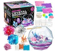 Original Stationery Grow Your Own Crystal Unicorn Terrarium Kit, Set Coltivazione Cristalli con Tutto L’Occorrente per Coltivare 3 Cristalli Veri, Esperimenti et Regalo Bambini Ragazza