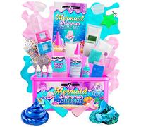 Original Stationery Kit di slime luccicante a forma di sirena, per ragazze, mitico pacchetto di slime per rendere scintillante lo slime fosforescente, fantastico regalo a forma di sirena per ragazze