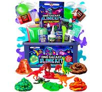 Original Stationery Kit Slime Galassia dei Dinosauri, Slime Kit Glow in the Dark con Dinosauri Giocattolo e Accessori Fantastici, Kit per Fare Slime Divertente e Regalo di Compleanno